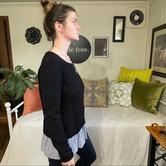 Crown & Ivy Knit Preppy Flounce hem pullover - Picture 2 of 8